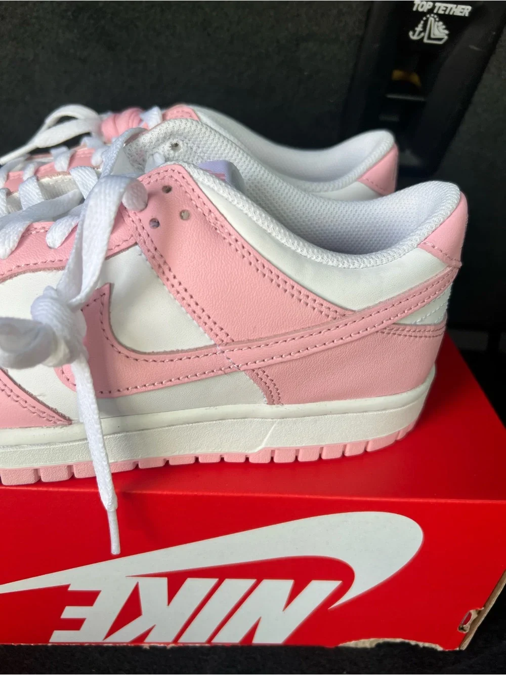 Nike Dunk Low White Medium Soft Pink FB9109-125 Size 7Y/8.5W New No Lid!